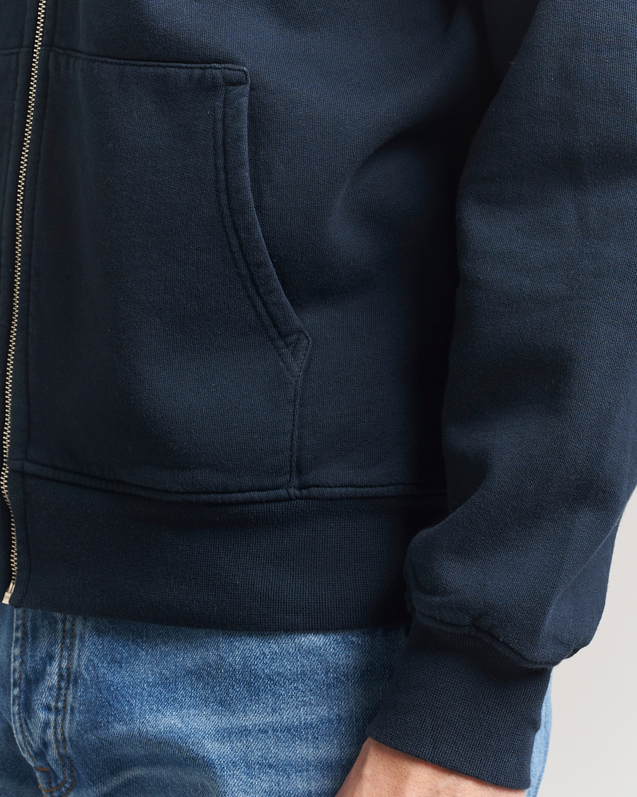 Hombres | Jerséis y prendas de punto | Colorful Standard | Classic Organic Full Zip Hoodie Navy Blue