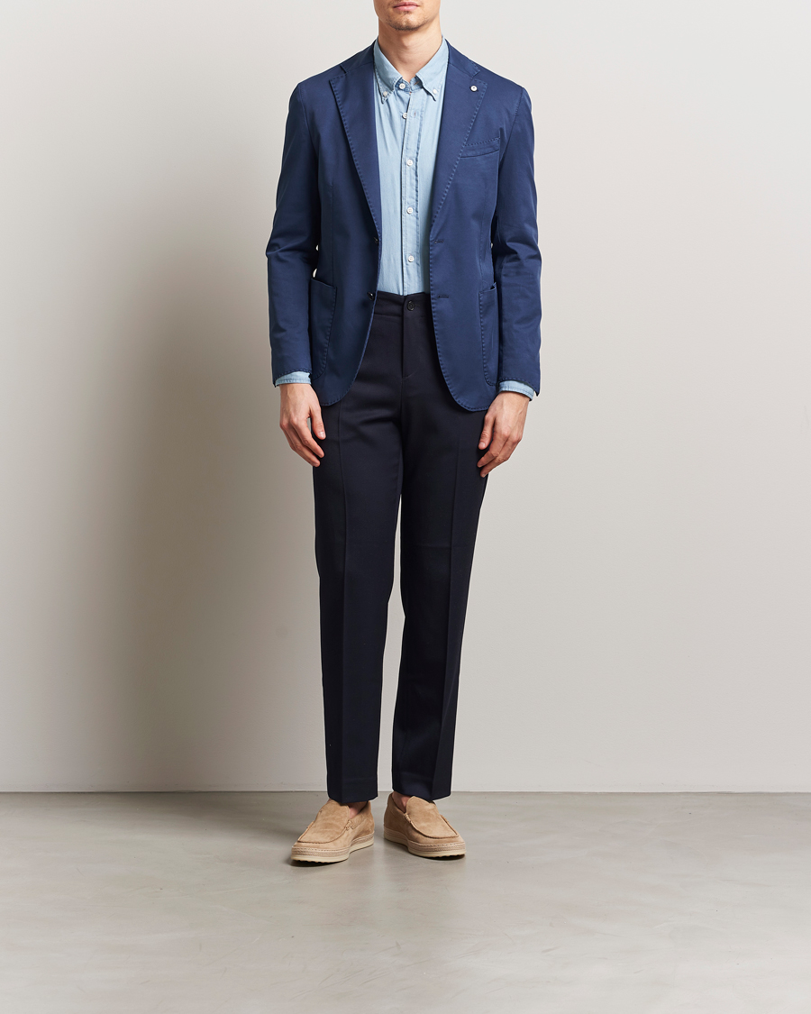 Hombres | Blazers | L.B.M. 1911 | Jack Regular Fit Cotton Stretch Blazer Navy
