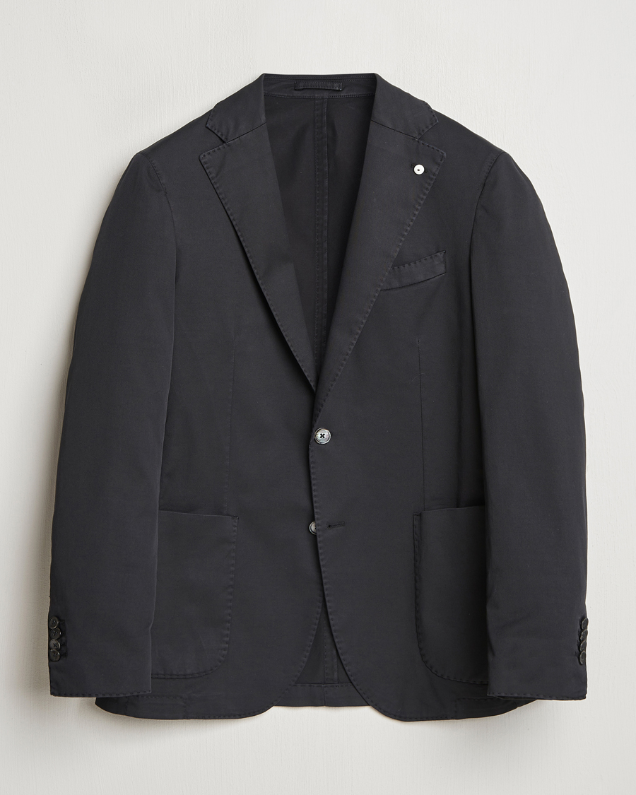 Hombres | Blazers | L.B.M. 1911 | Jack Regular Fit Cotton Stretch Blazer Black