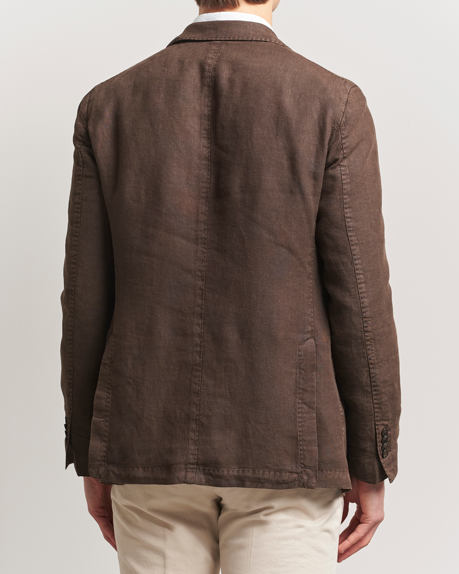 Hombres | Blazers | L.B.M. 1911 | Jack Regular Fit Linen Blazer Dark Brown