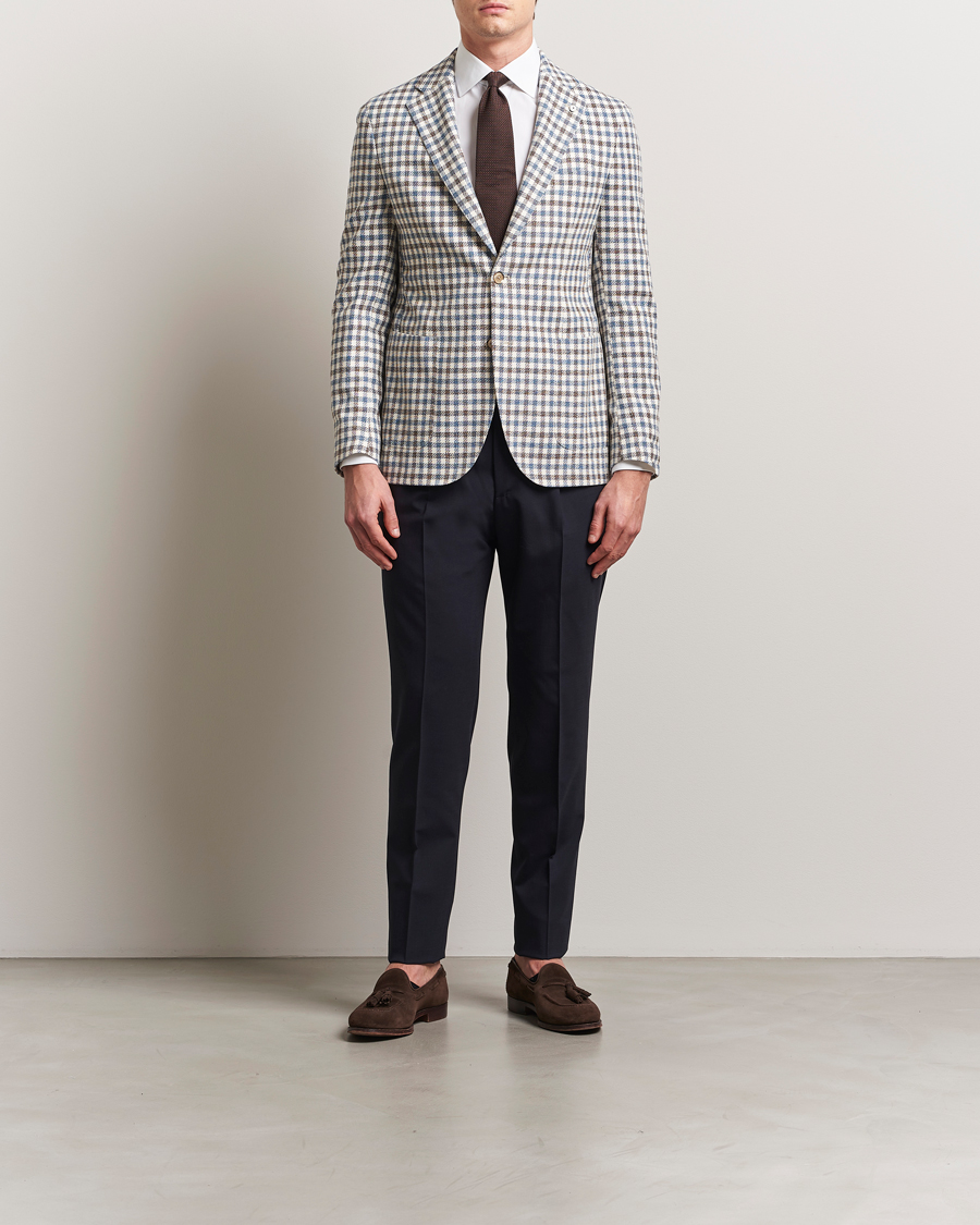 Hombres | Blazers | L.B.M. 1911 | Jack Regular Fit Checked Blazer Blue/Brown
