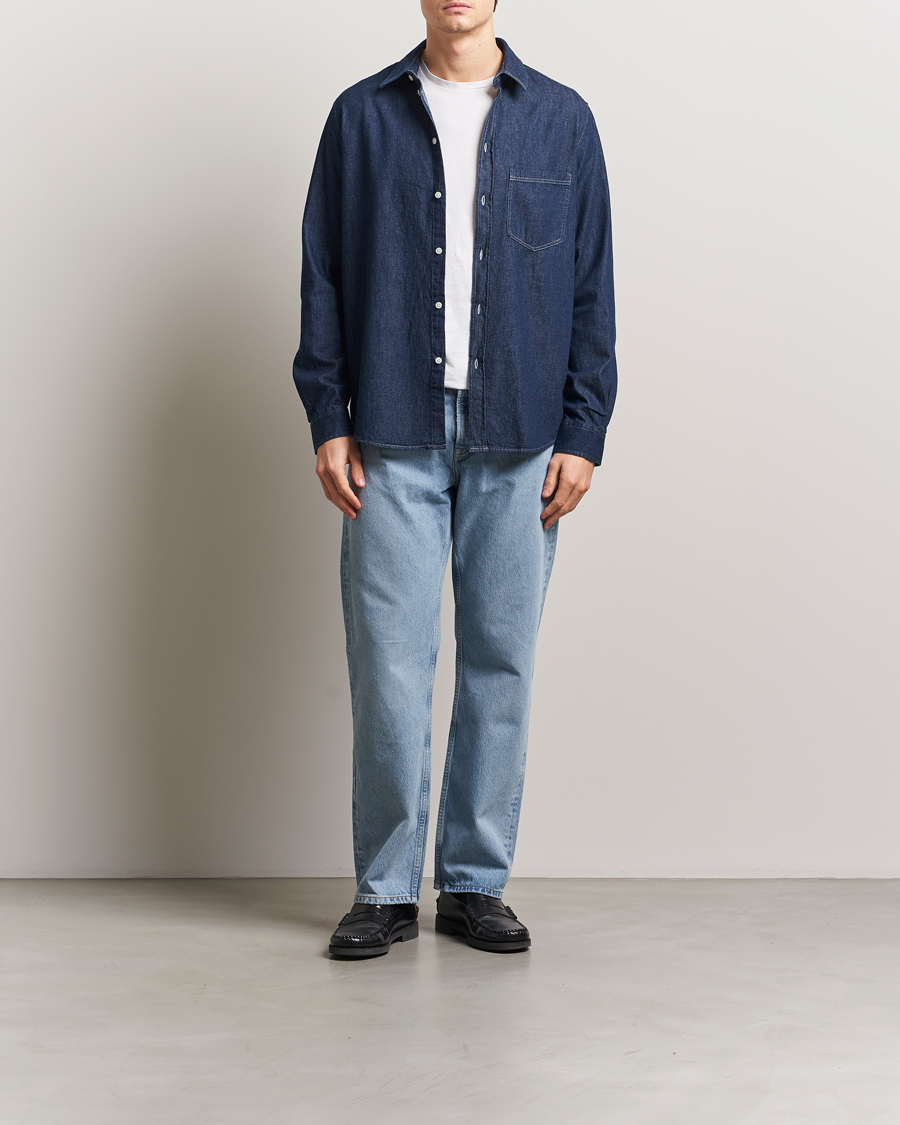 Hombres | Camisas | Samsøe Samsøe | Ryan Chambray Shirt Salute Blue