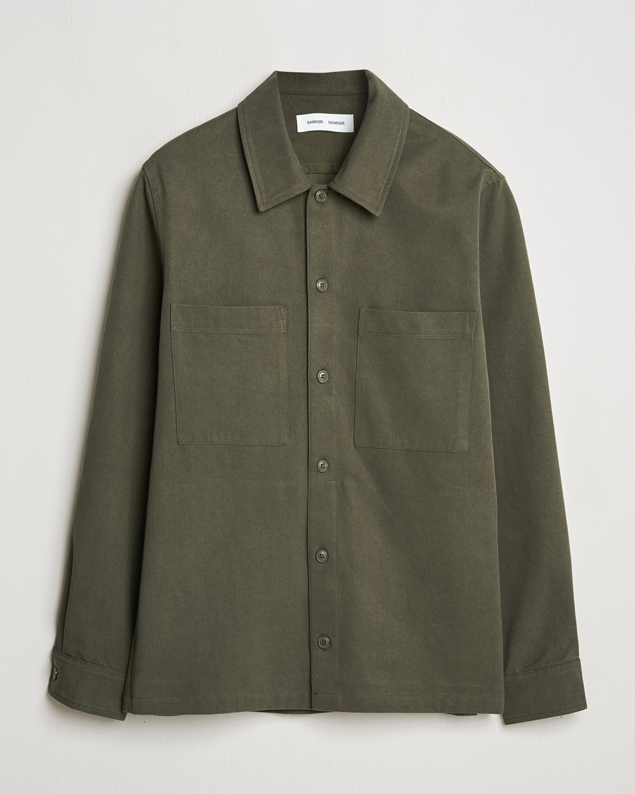 Hombres | Camisas | Samsøe Samsøe | Sataka Overshirt Forest Night