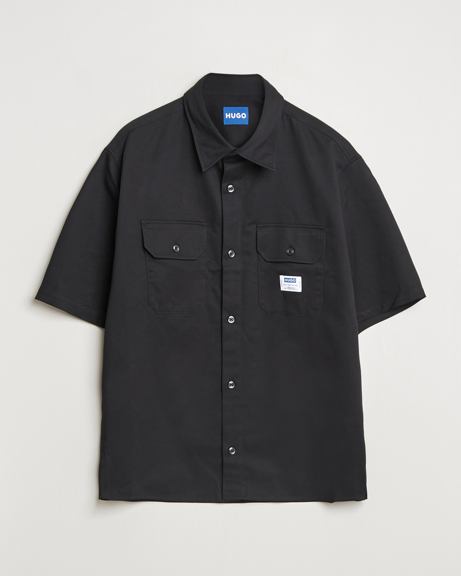 Hombres | Camisas | HUGO | Ekyno Workwear Short Sleeve Shirt Black