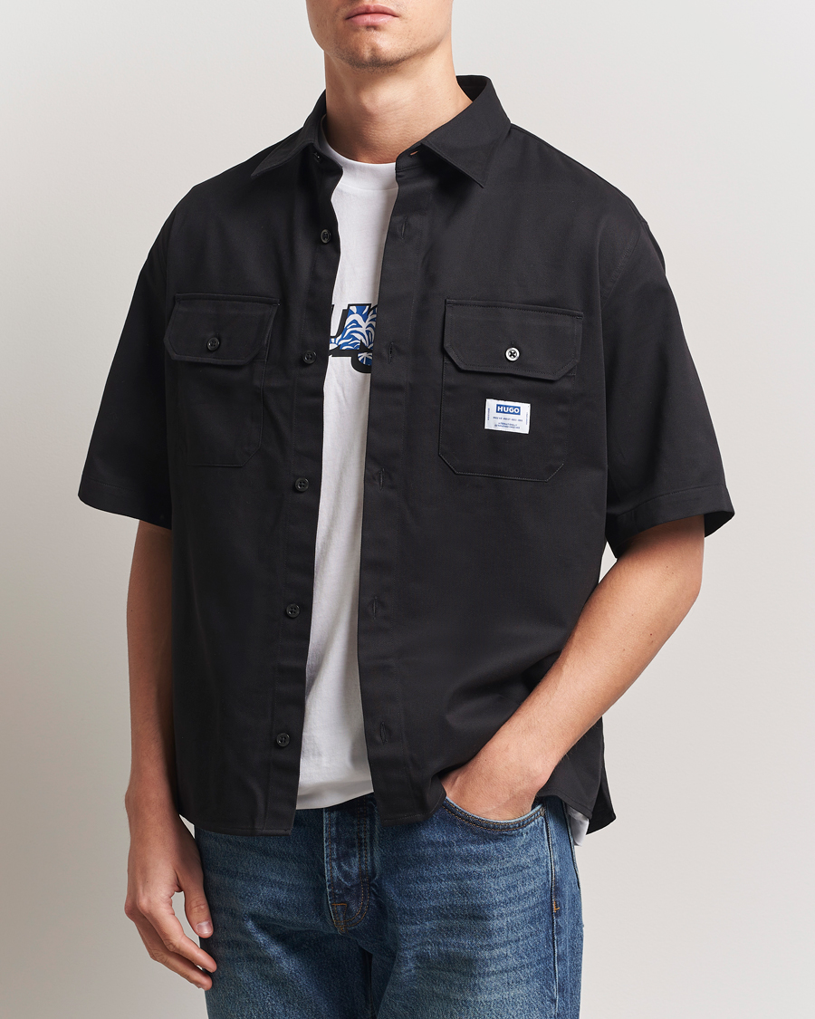 Hombres | Camisas | HUGO | Ekyno Workwear Short Sleeve Shirt Black