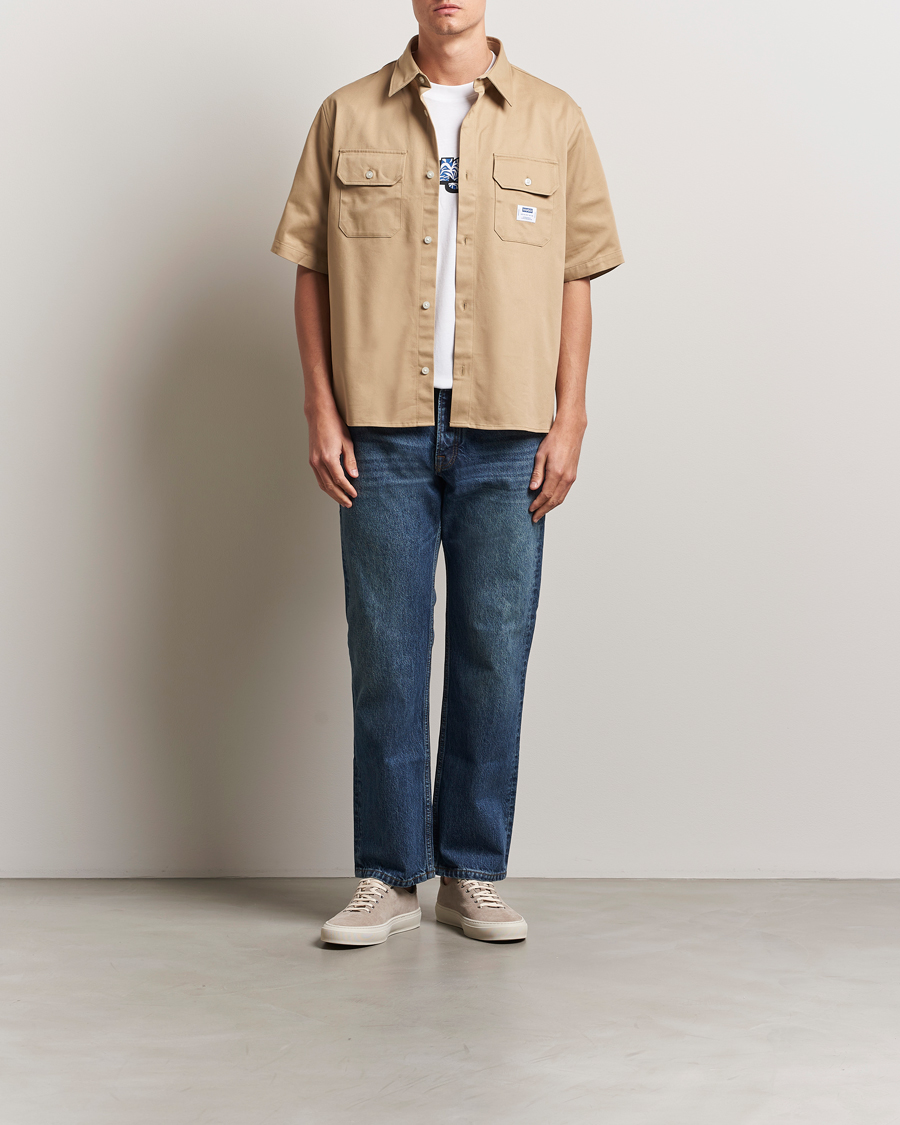 Hombres | Camisas | HUGO | Ekyno Short Sleeve Shirt Medium Beige