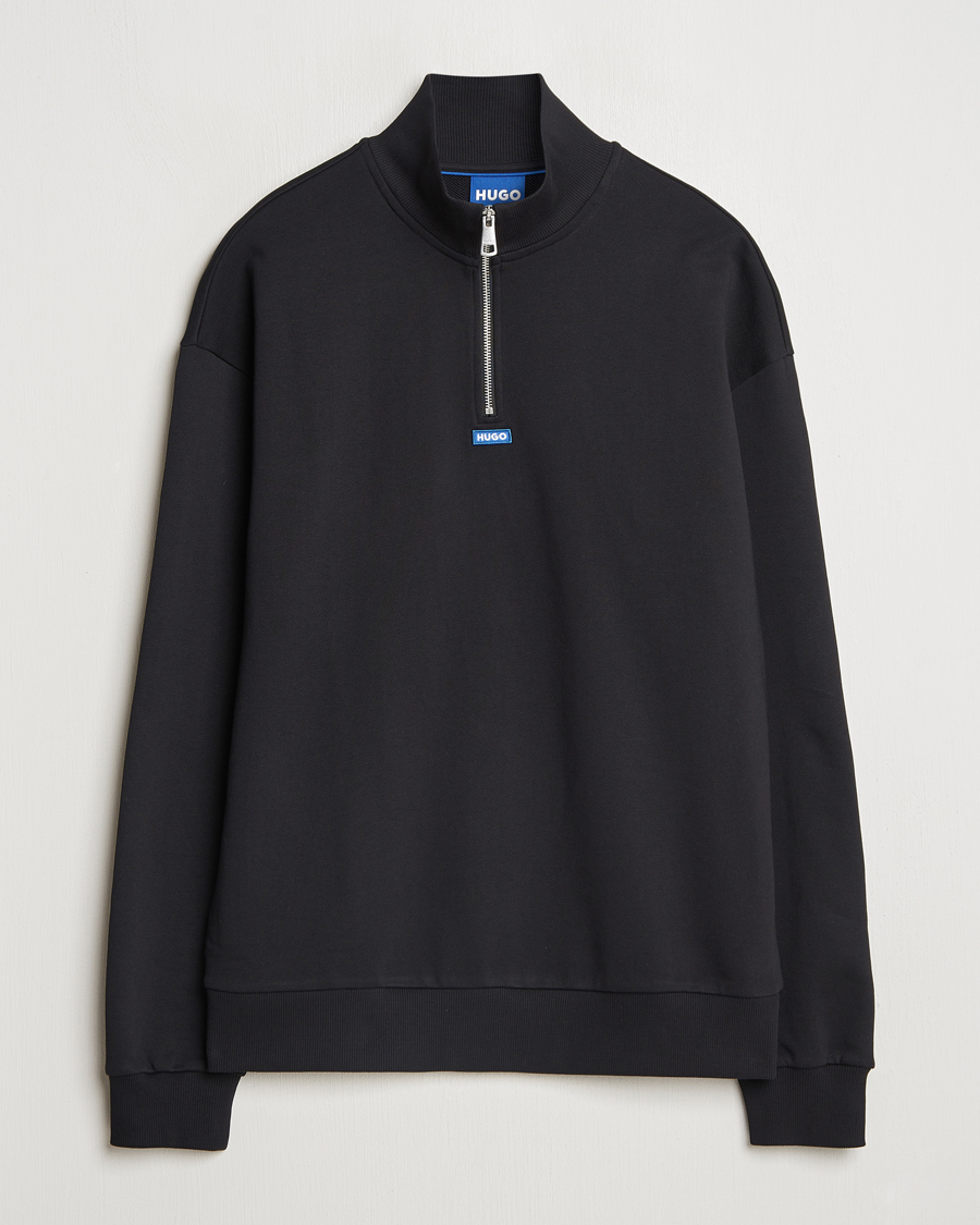 Hombres | Jerséis y prendas de punto | HUGO | Neeler Half Zip Sweatshirt Black