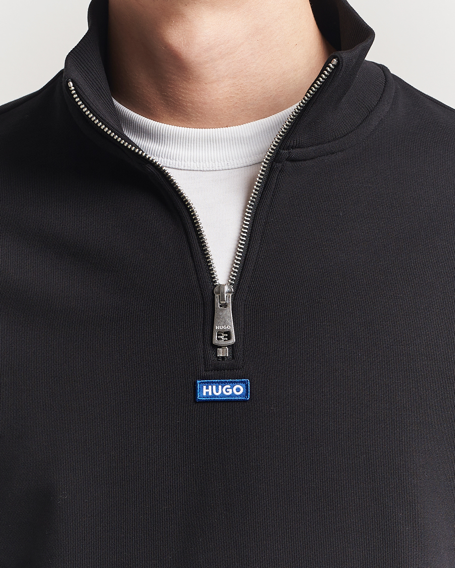 Hombres | Jerséis y prendas de punto | HUGO | Neeler Half Zip Sweatshirt Black