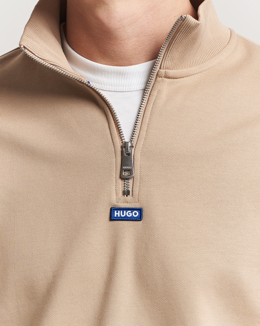 Hombres | Jerséis y prendas de punto | HUGO | Neeler Half Zip Sweatshirt Medium Beige