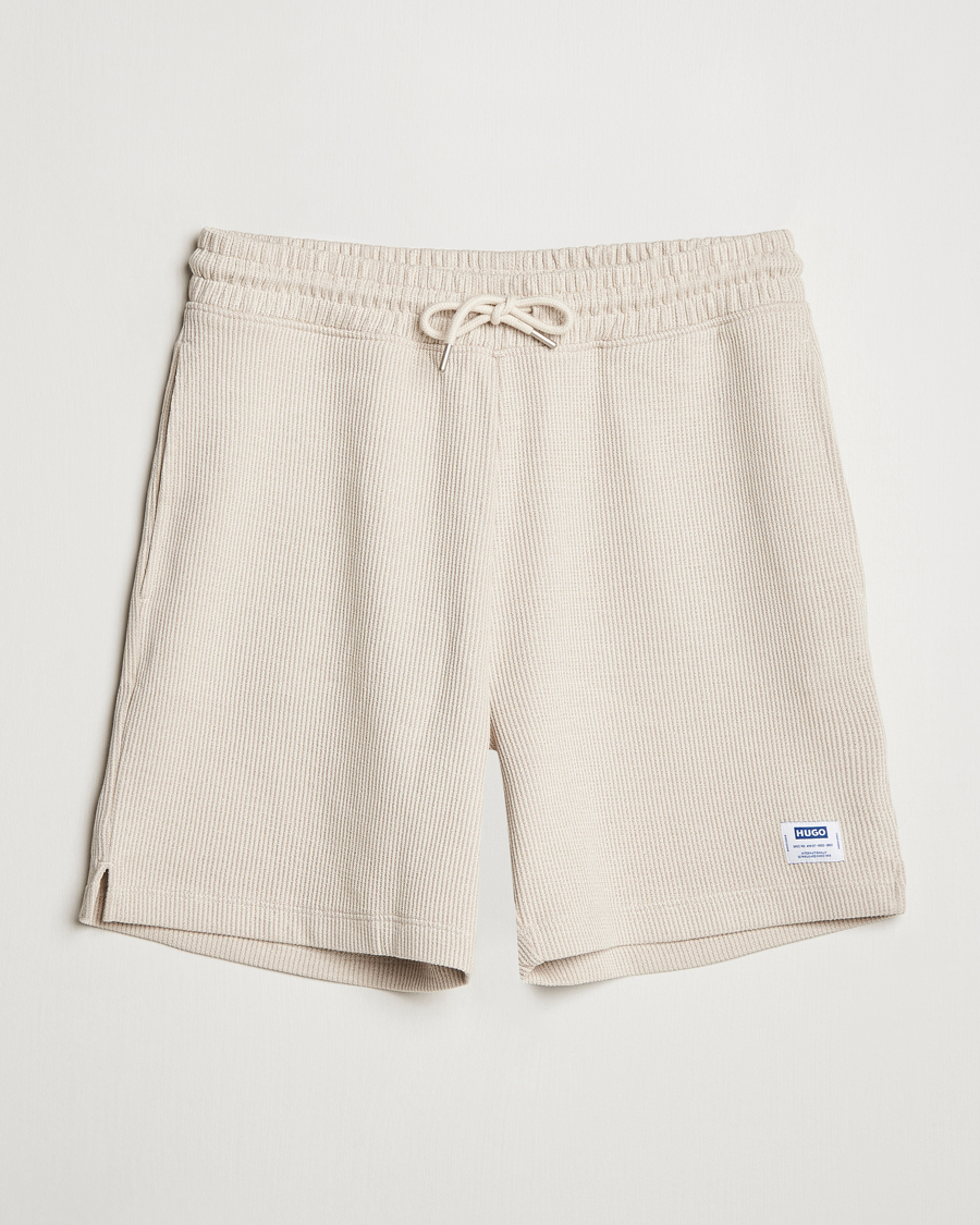 Hombres | Pantalones cortos | HUGO | Nuwfallo Waffle Sweatshorts Open White