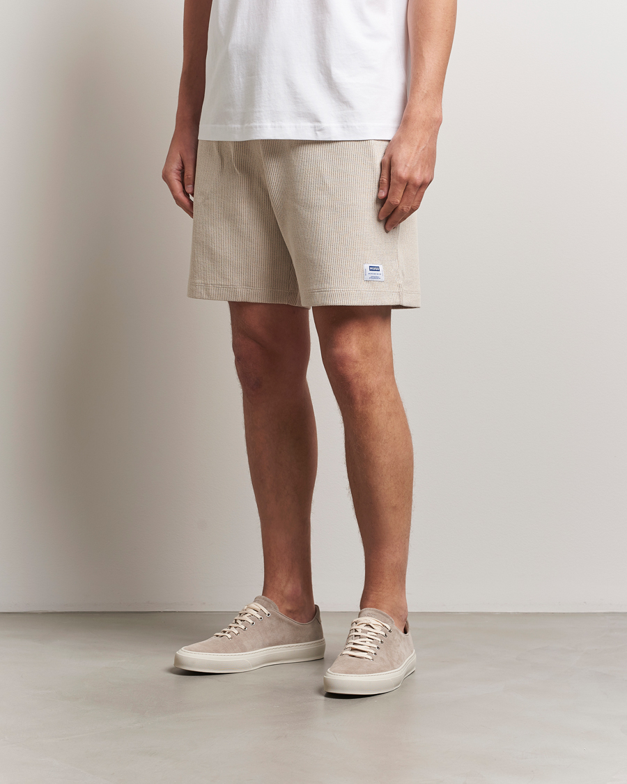 Hombres | Pantalones cortos | HUGO | Nuwfallo Waffle Sweatshorts Open White