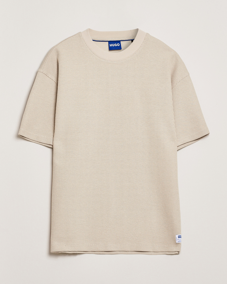 Hombres | Camisetas | HUGO | Waffle Crew Neck T-Shirt Open White
