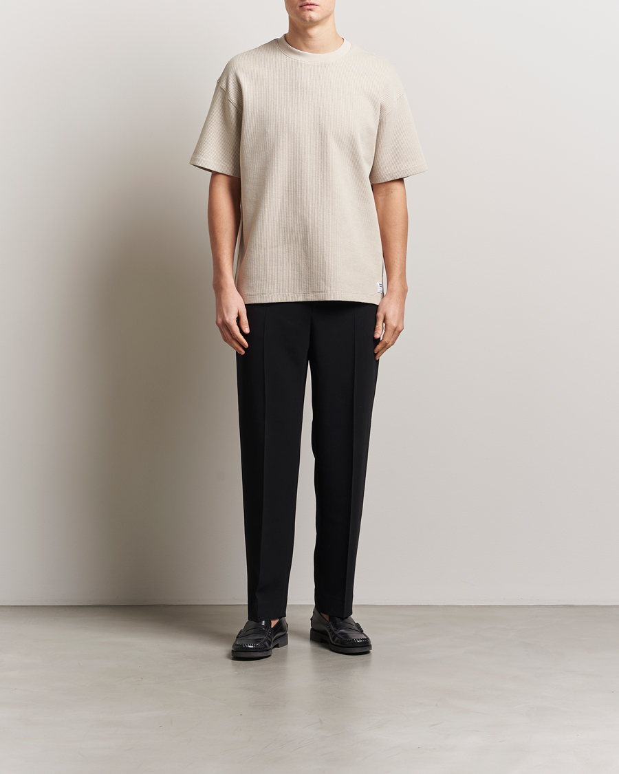 Hombres | Camisetas | HUGO | Waffle Crew Neck T-Shirt Open White