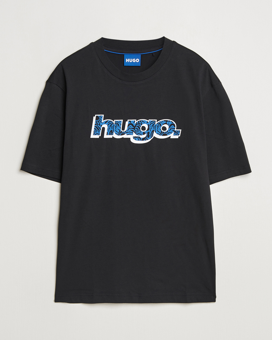 Hombres | Camisetas | HUGO | Nugibol 3D Logo Crew Neck T-Shirt Black