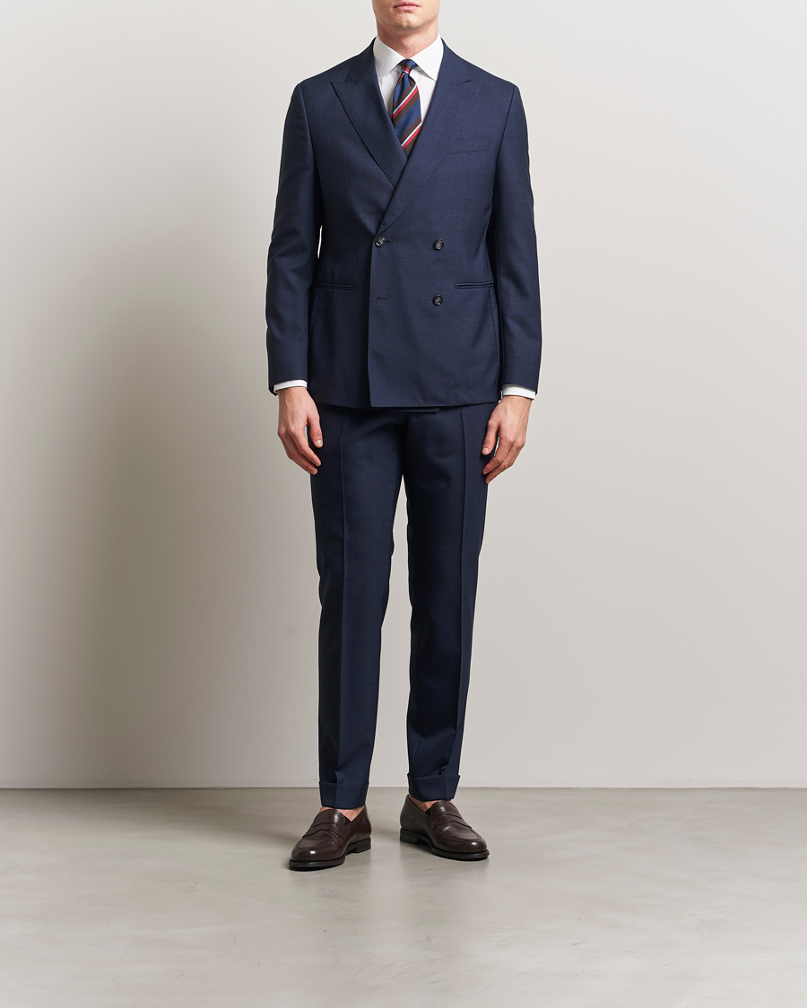 Hombres | Trajes | BOSS BLACK | Huge Wool Double Breasted Suit Navy