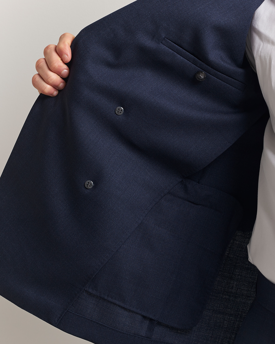 Hombres | Trajes | BOSS BLACK | Huge Wool Double Breasted Suit Navy