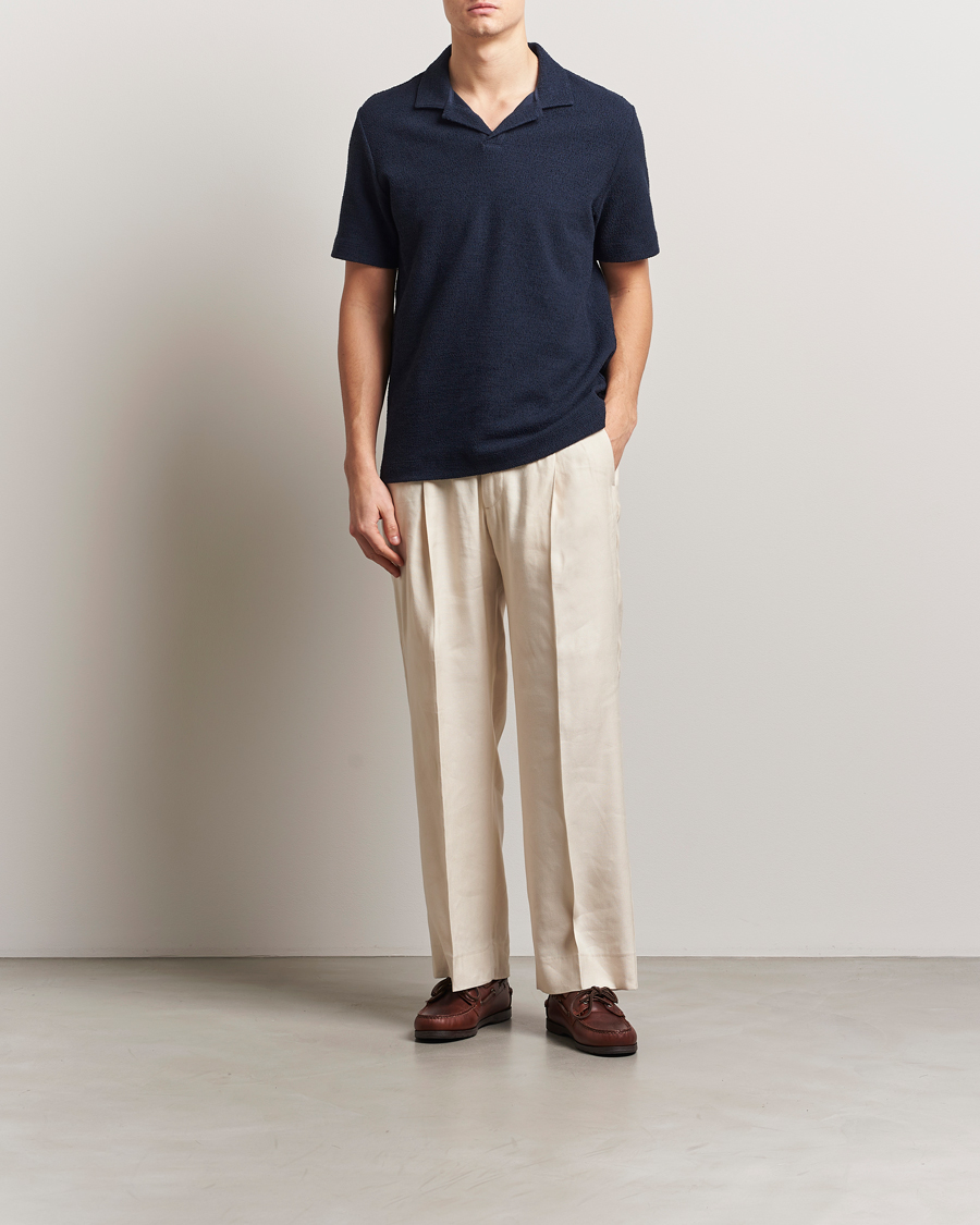 Hombres | Polos | BOSS BLACK | Pye Terry Knitted Polo Dark Blue