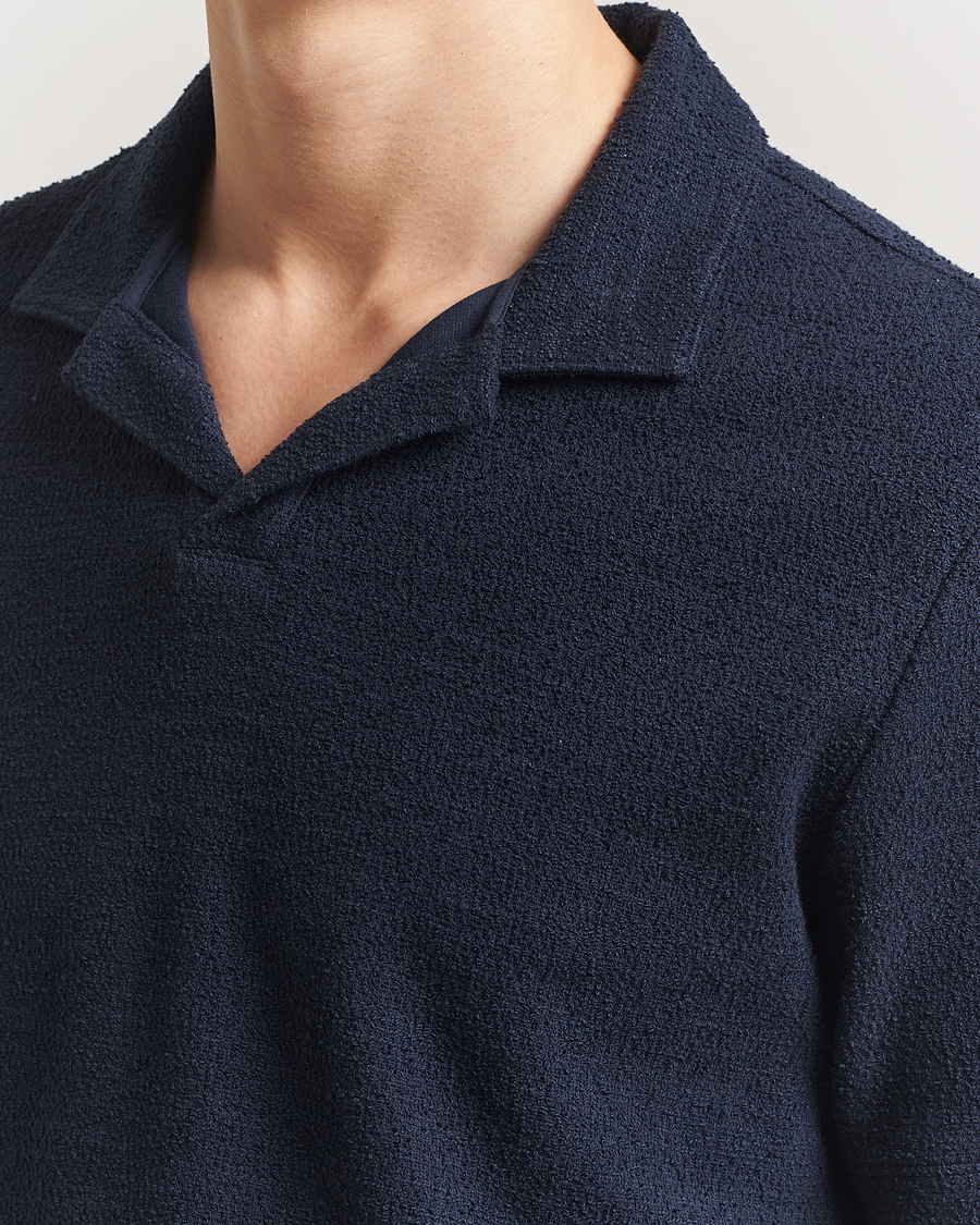 Hombres | Polos | BOSS BLACK | Pye Terry Knitted Polo Dark Blue