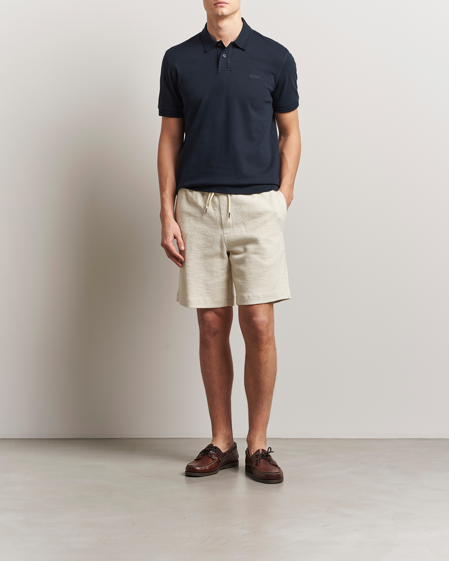 Hombres | Pantalones cortos | BOSS BLACK | Leoni Terry Sweatshorts Open White
