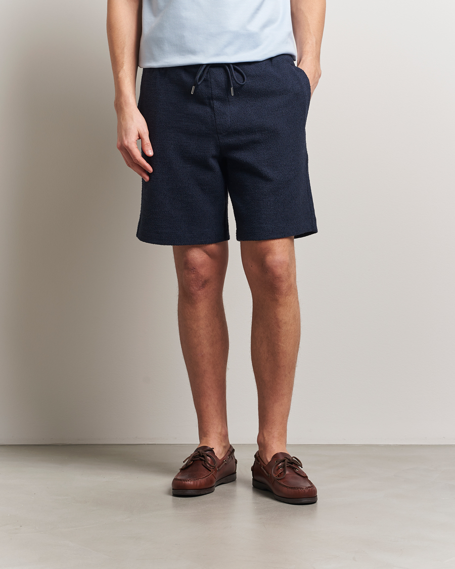 Hombres | Pantalones cortos | BOSS BLACK | Leoni Terry Sweatshorts Dark Blue