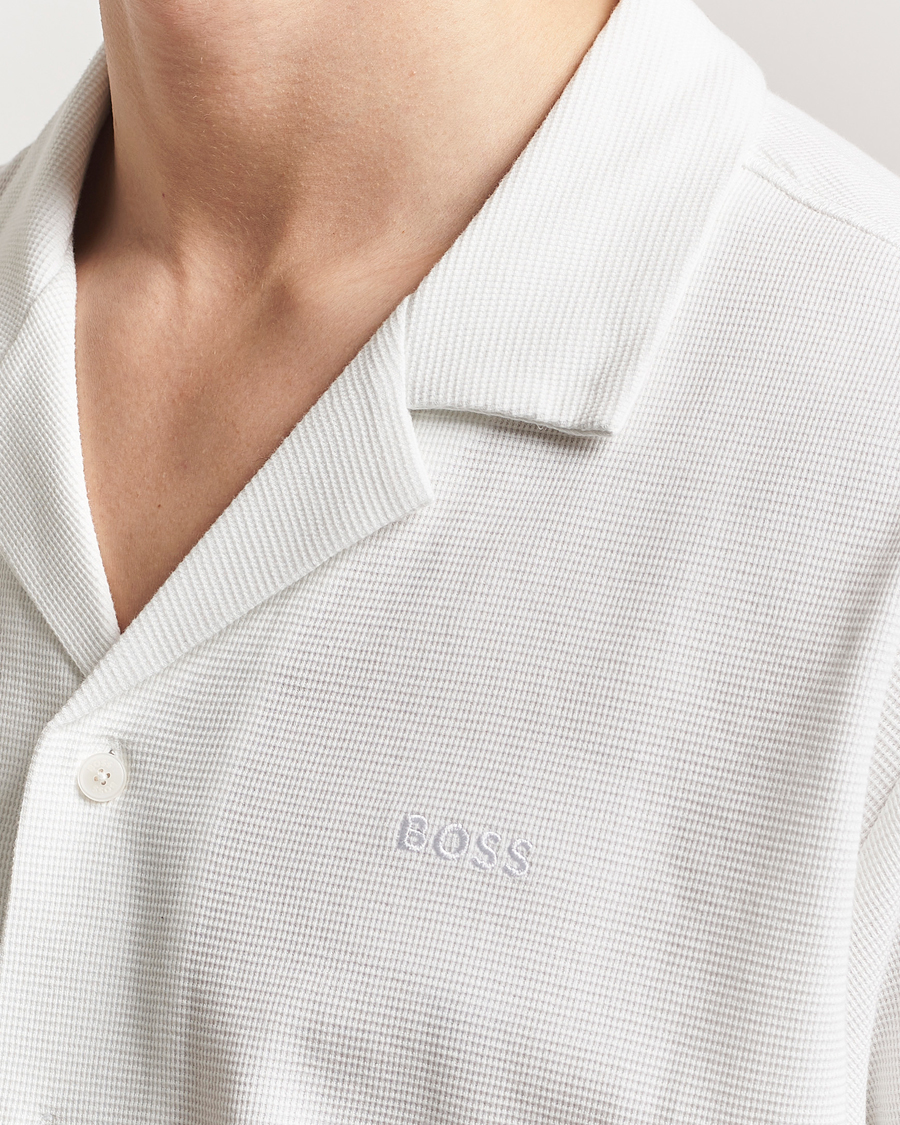 Hombres | Camisas | BOSS ORANGE | Waffle Short Sleeve Shirt Natural
