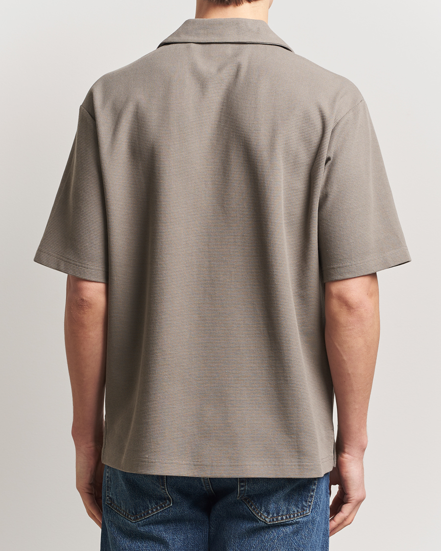 Hombres | Camisas | BOSS ORANGE | Waffle Short Sleeve Shirt Open Beige