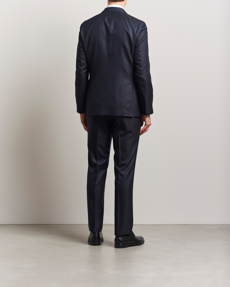 Hombres | Trajes | BOSS CAMEL | Harvers Cotton/Silk Suit Dark Blue