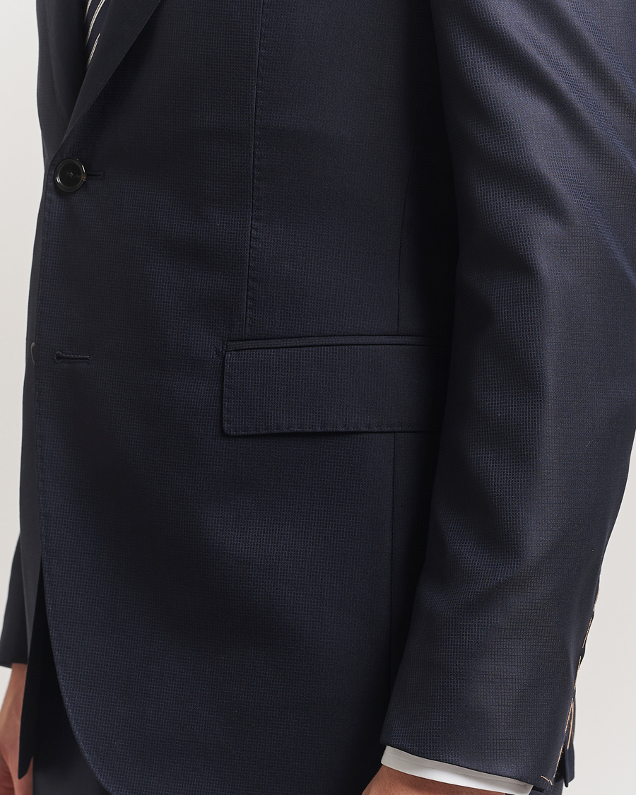 Hombres | Trajes | BOSS CAMEL | Harvers Cotton/Silk Suit Dark Blue