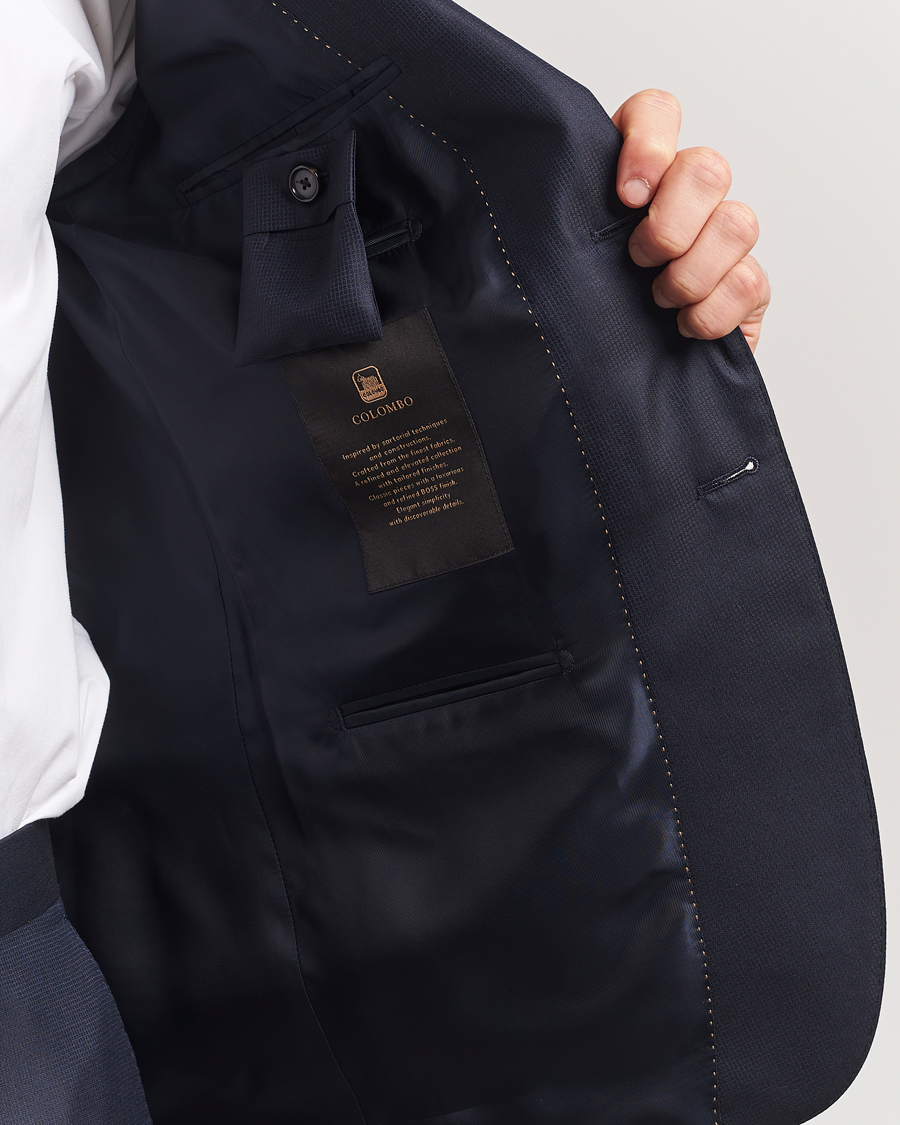 Hombres | Trajes | BOSS CAMEL | Harvers Cotton/Silk Suit Dark Blue