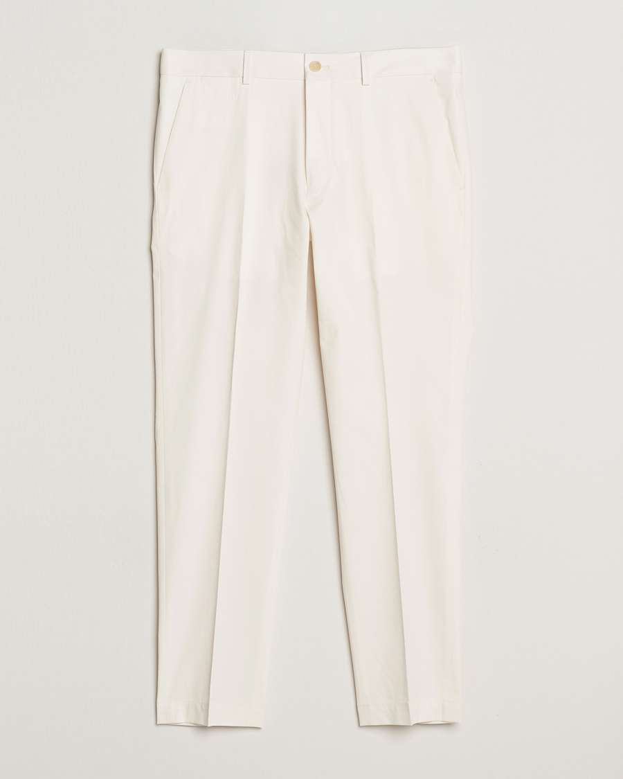 Hombres | Pantalones | BOSS CAMEL | Kaiton Cotton Pleated Trousers Open White