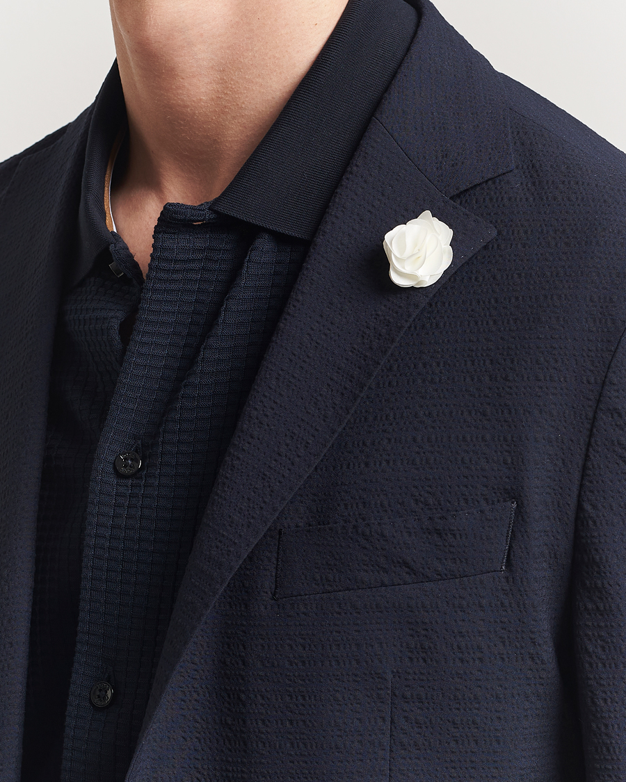 Hombres | Blazers | BOSS BLACK | Hanry Seersucker Patch Pocket Blazer Dark Blue