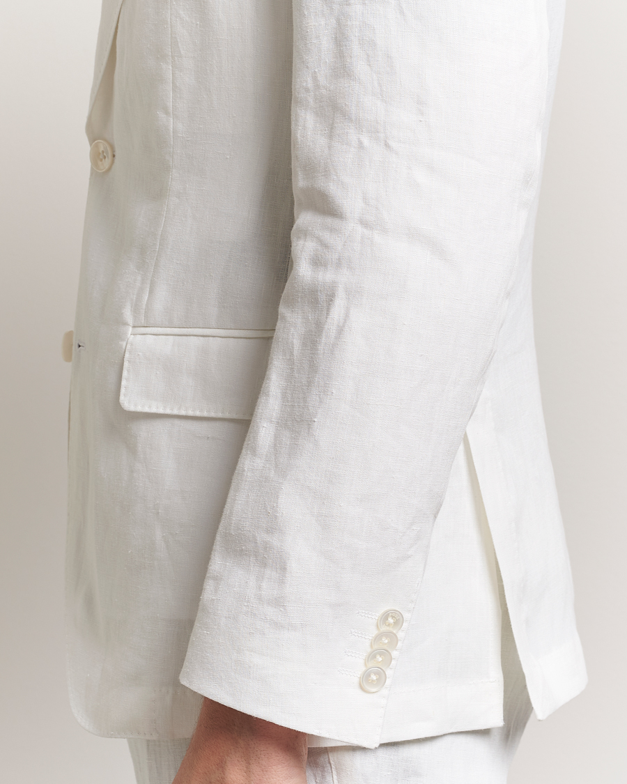 Hombres | Blazers | BOSS BLACK | Huge Linen Peak Lapel Blazer White