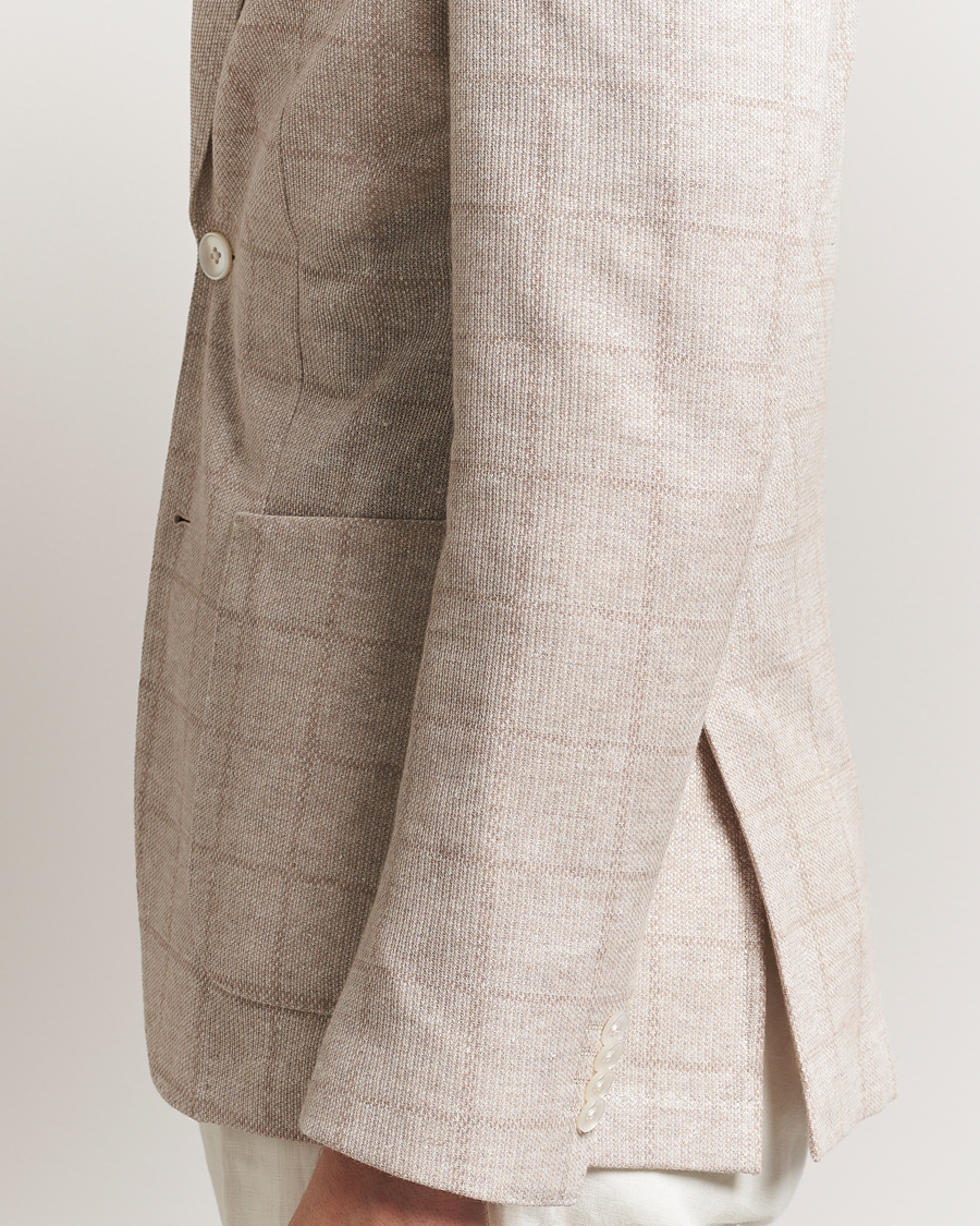 Hombres | Blazers | BOSS BLACK | Hanry Checked Jersey Patch Pocket Blazer Open White