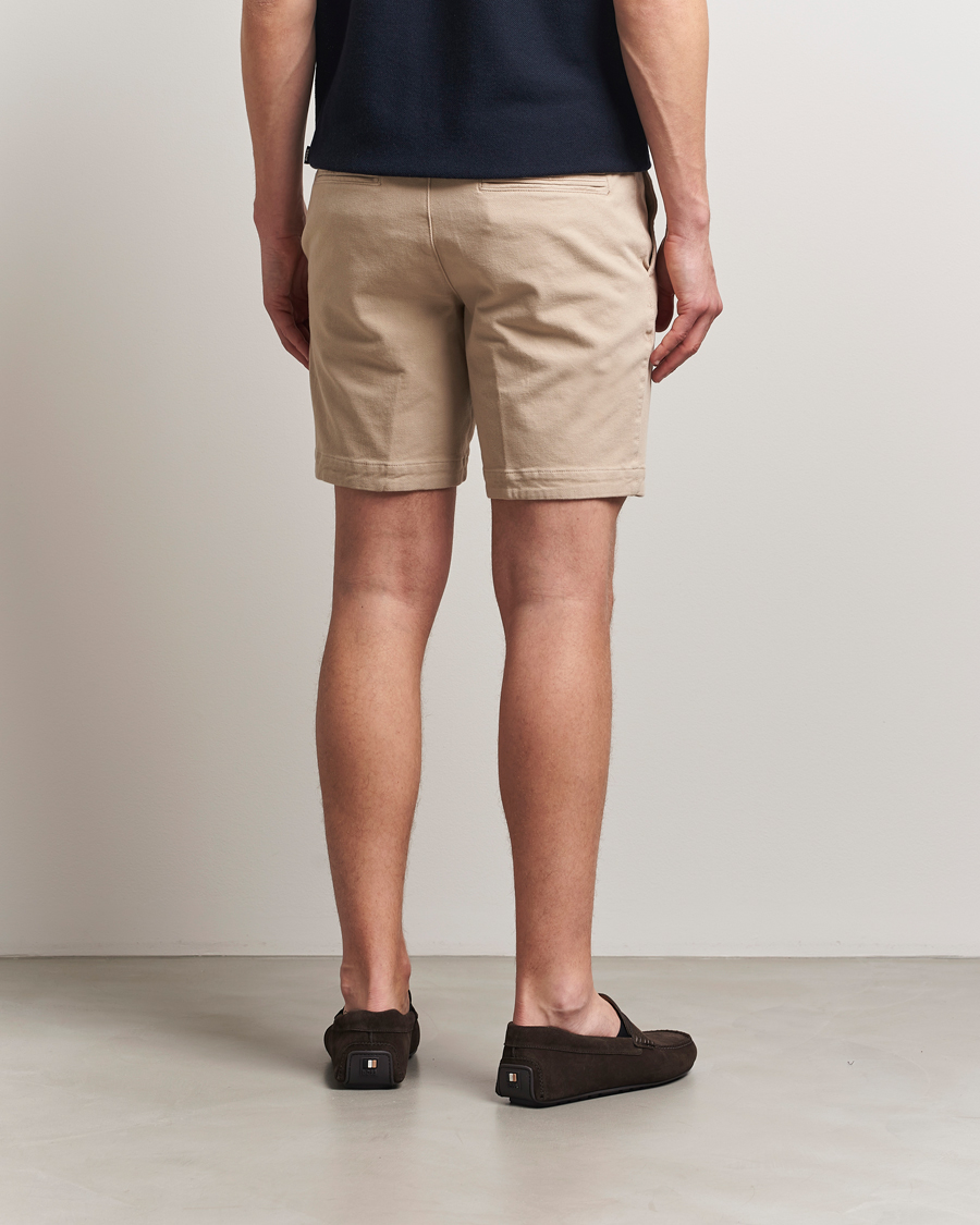 Hombres | Pantalones cortos | BOSS BLACK | Slice Structured Cotton Shorts Light Beige