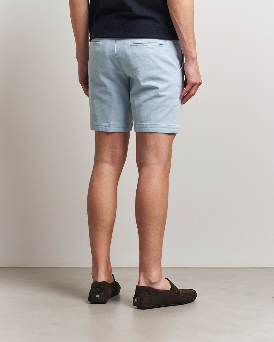 Hombres | Pantalones cortos | BOSS BLACK | Slice Structured Cotton Shorts Light Blue