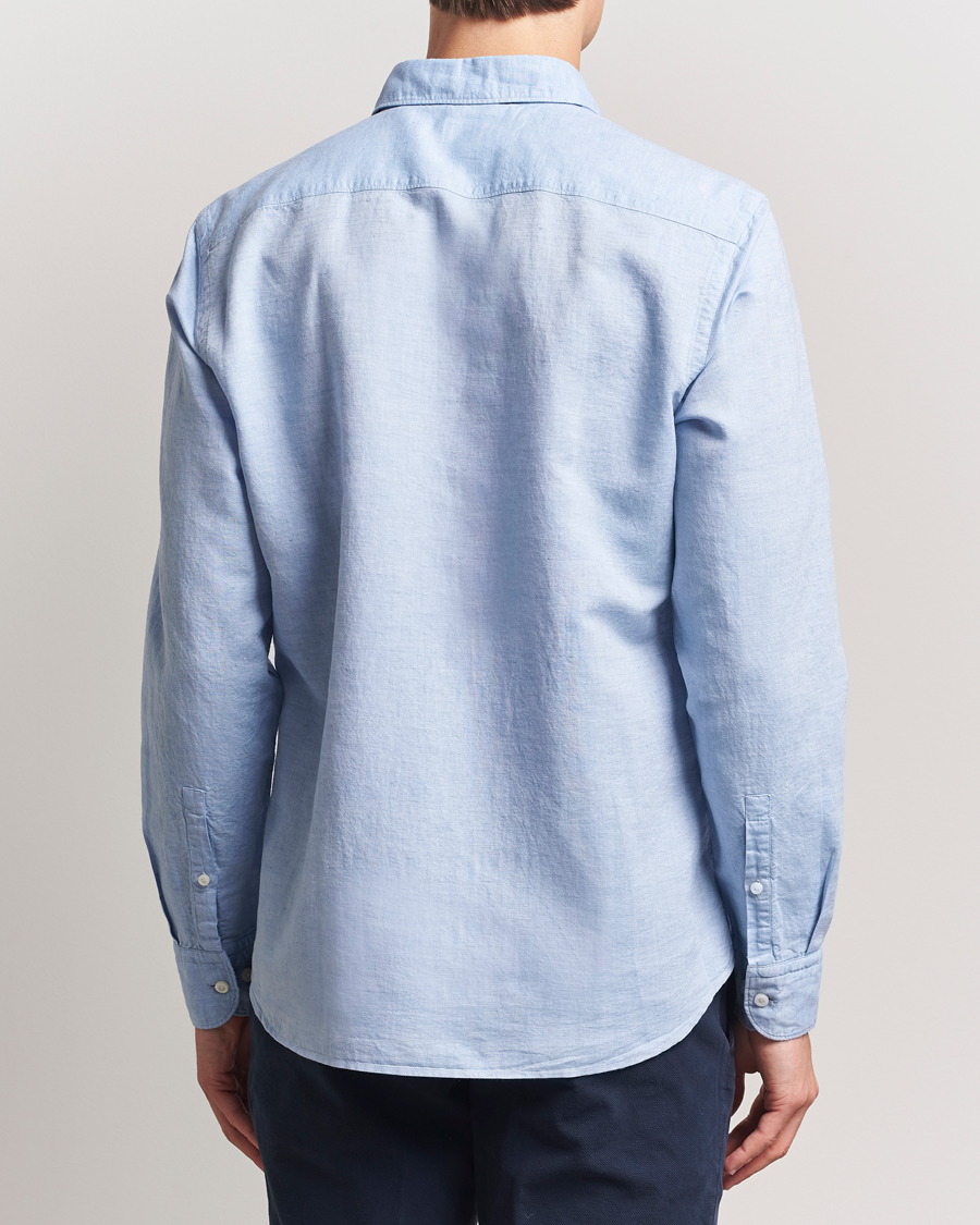 Hombres | Camisas | BOSS BLACK | Hal Cotton/Linen Contrast Shirt Light Blue