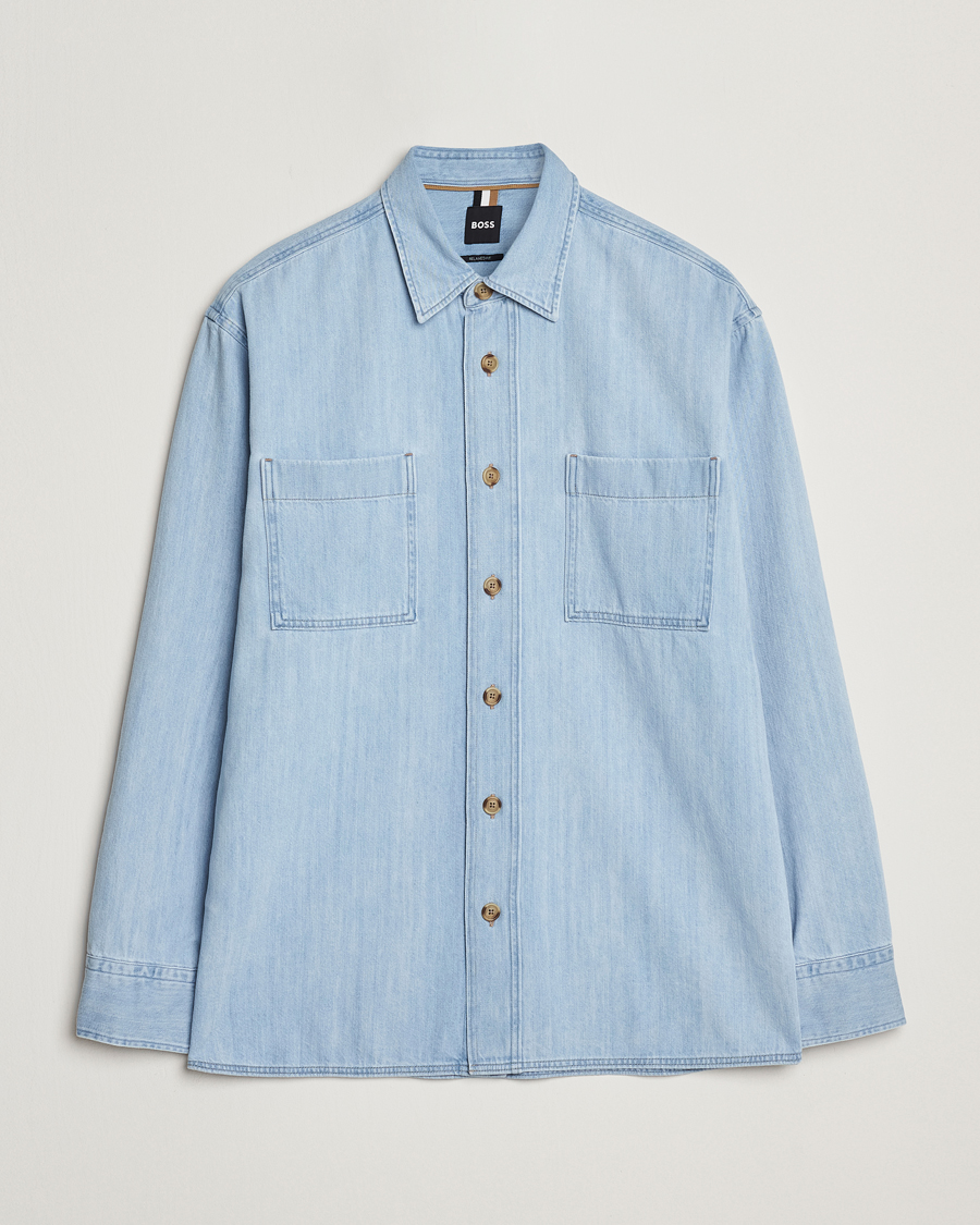 Hombres | Camisas | BOSS BLACK | Cory Denim Overshirt Light Blue