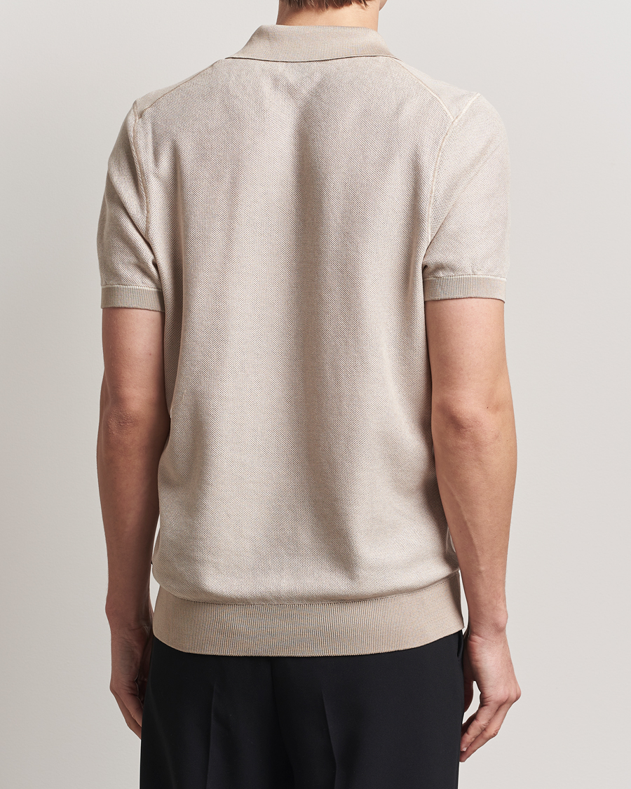 Hombres | Polos | BOSS BLACK | Jianluca Cotton/Lyocell Knitted Polo Open White