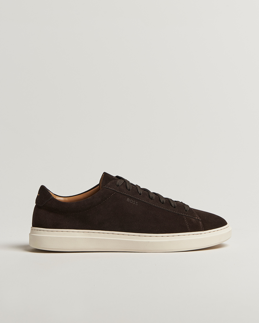 Hombres | BOSS BLACK Kieran Suede Sneaker Dark Brown | BOSS BLACK | Kieran Suede Sneaker Dark Brown