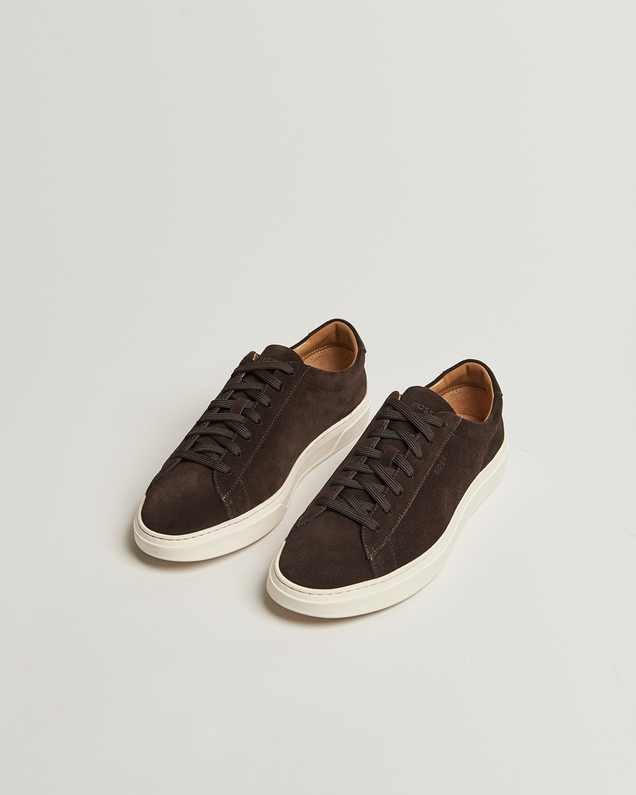 Hombres | BOSS BLACK Kieran Suede Sneaker Dark Brown | BOSS BLACK | Kieran Suede Sneaker Dark Brown