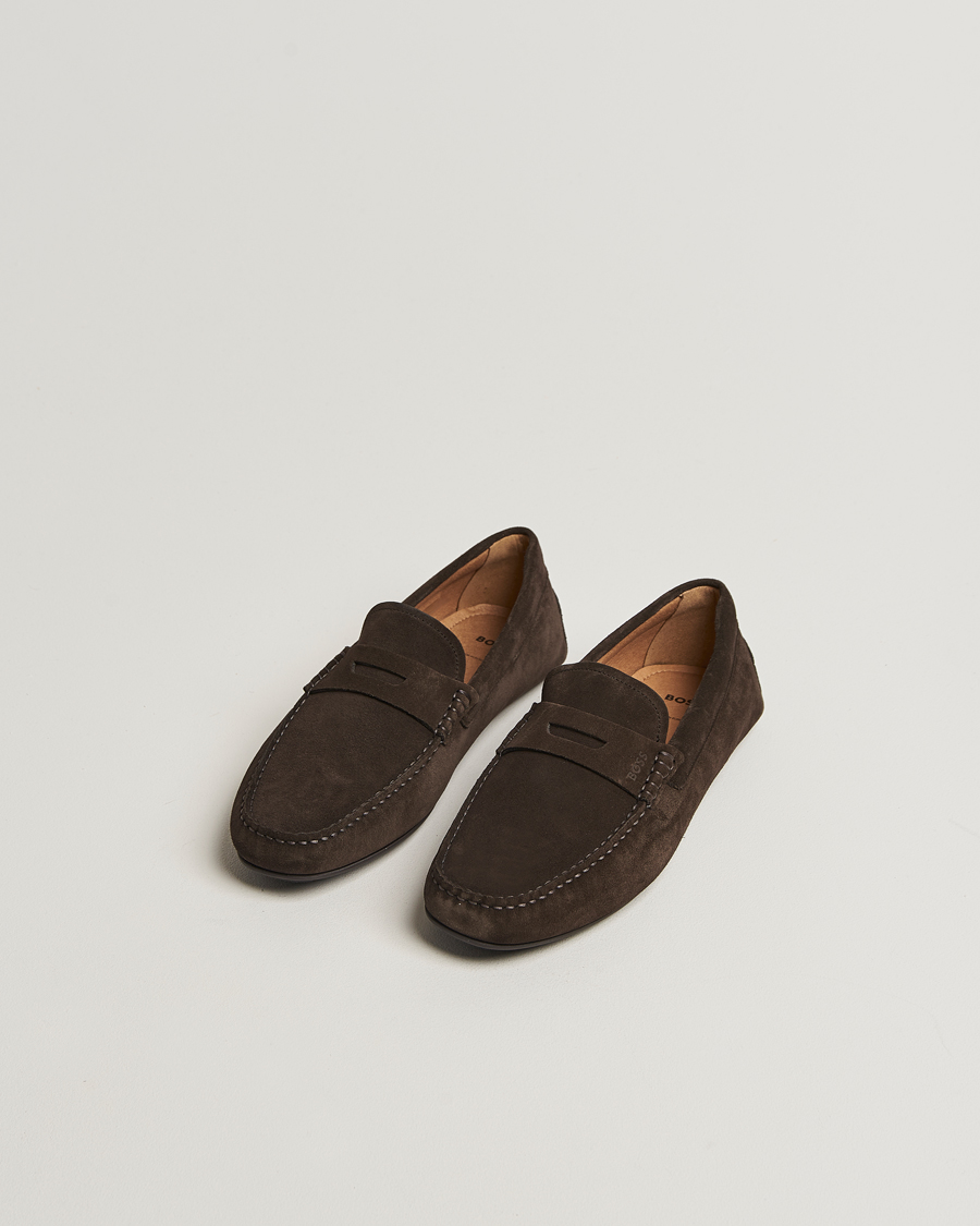 Hombres | Mocasines | BOSS BLACK | Noel Suede Moccasin Dark Brown