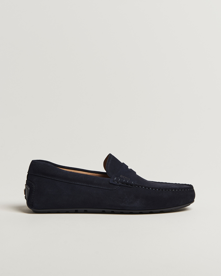 Hombres | Mocasines | BOSS BLACK | Noel Suede Moccasin Dark Blue
