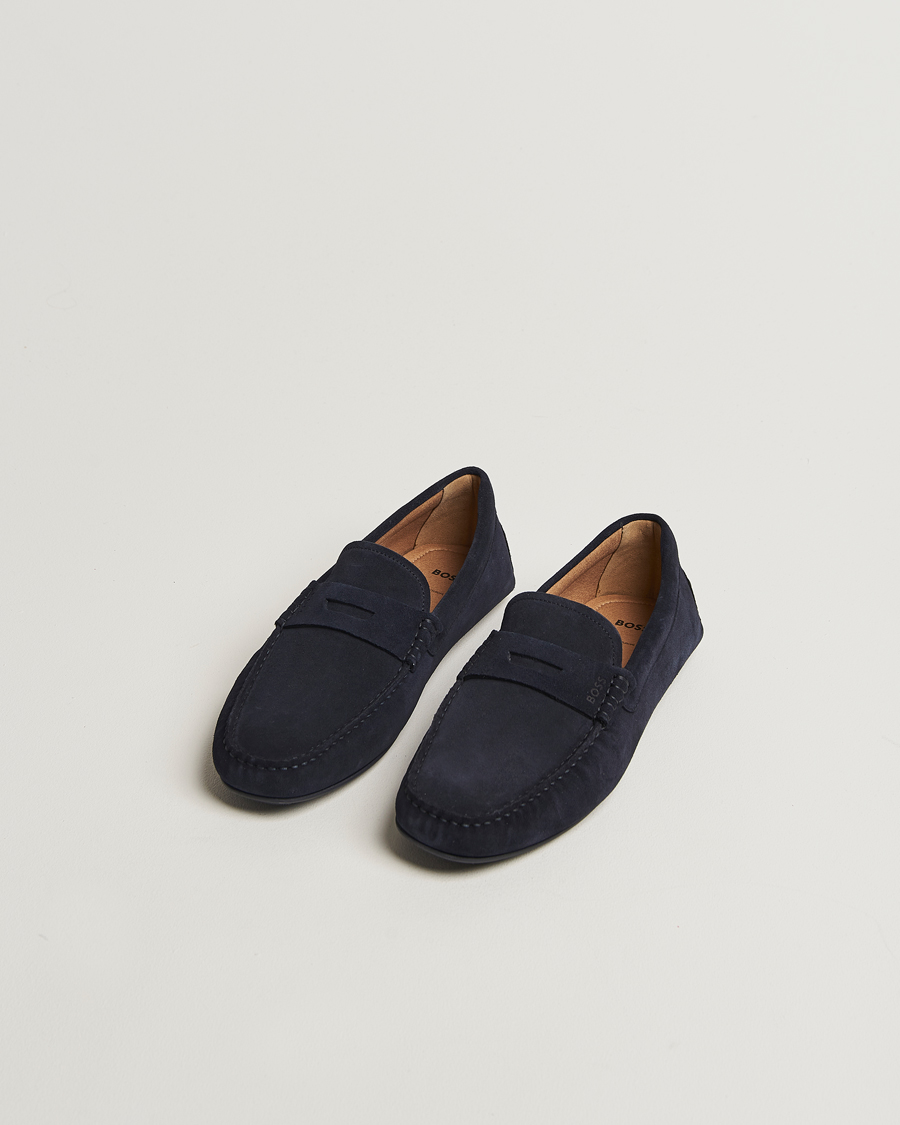 Hombres | Mocasines | BOSS BLACK | Noel Suede Moccasin Dark Blue