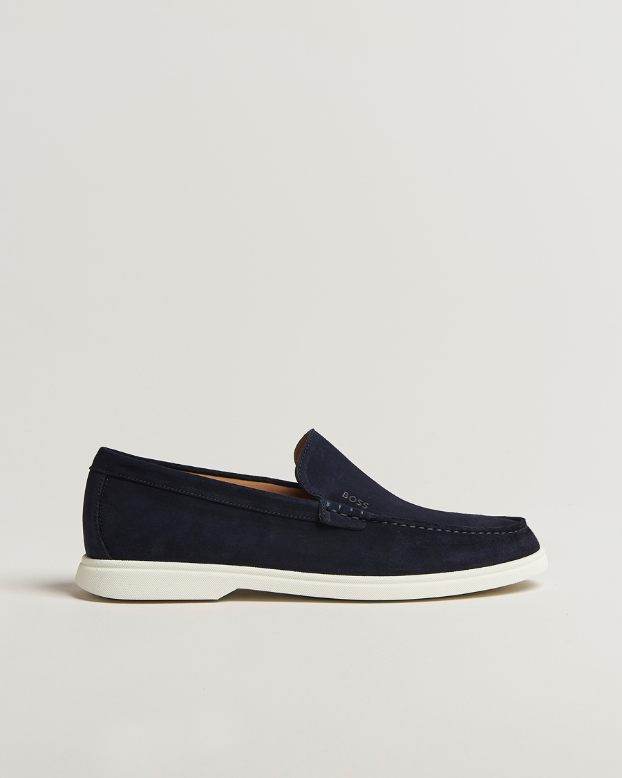 Hombres | BOSS BLACK Sienne Suede Loafer Dark Blue | BOSS BLACK | Sienne Suede Loafer Dark Blue