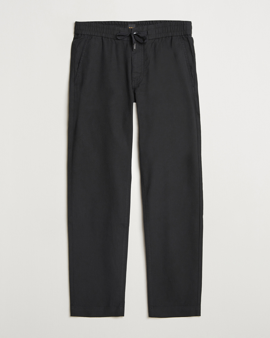 Hombres | Pantalones | BOSS ORANGE | Sanderson Linen Pants Black