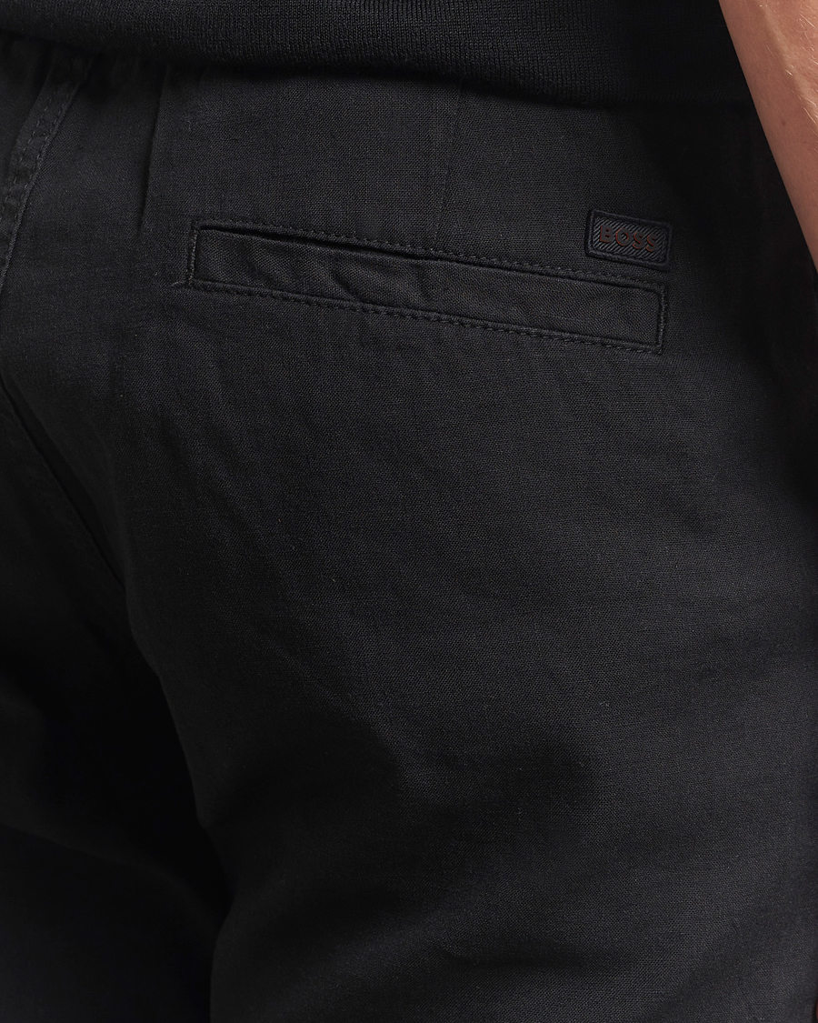 Hombres | Pantalones | BOSS ORANGE | Sanderson Linen Pants Black