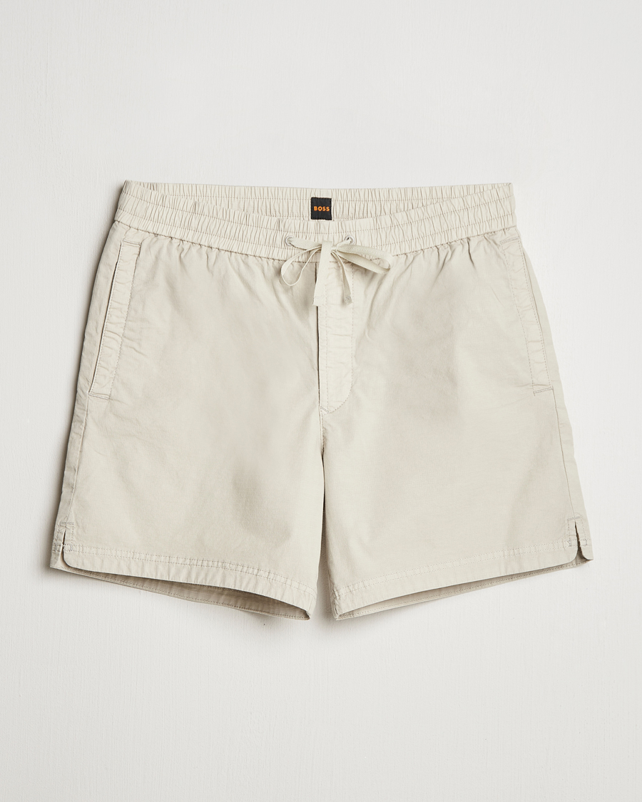 Hombres | Pantalones cortos | BOSS ORANGE | Sandrew Drawstring Shorts Light Beige
