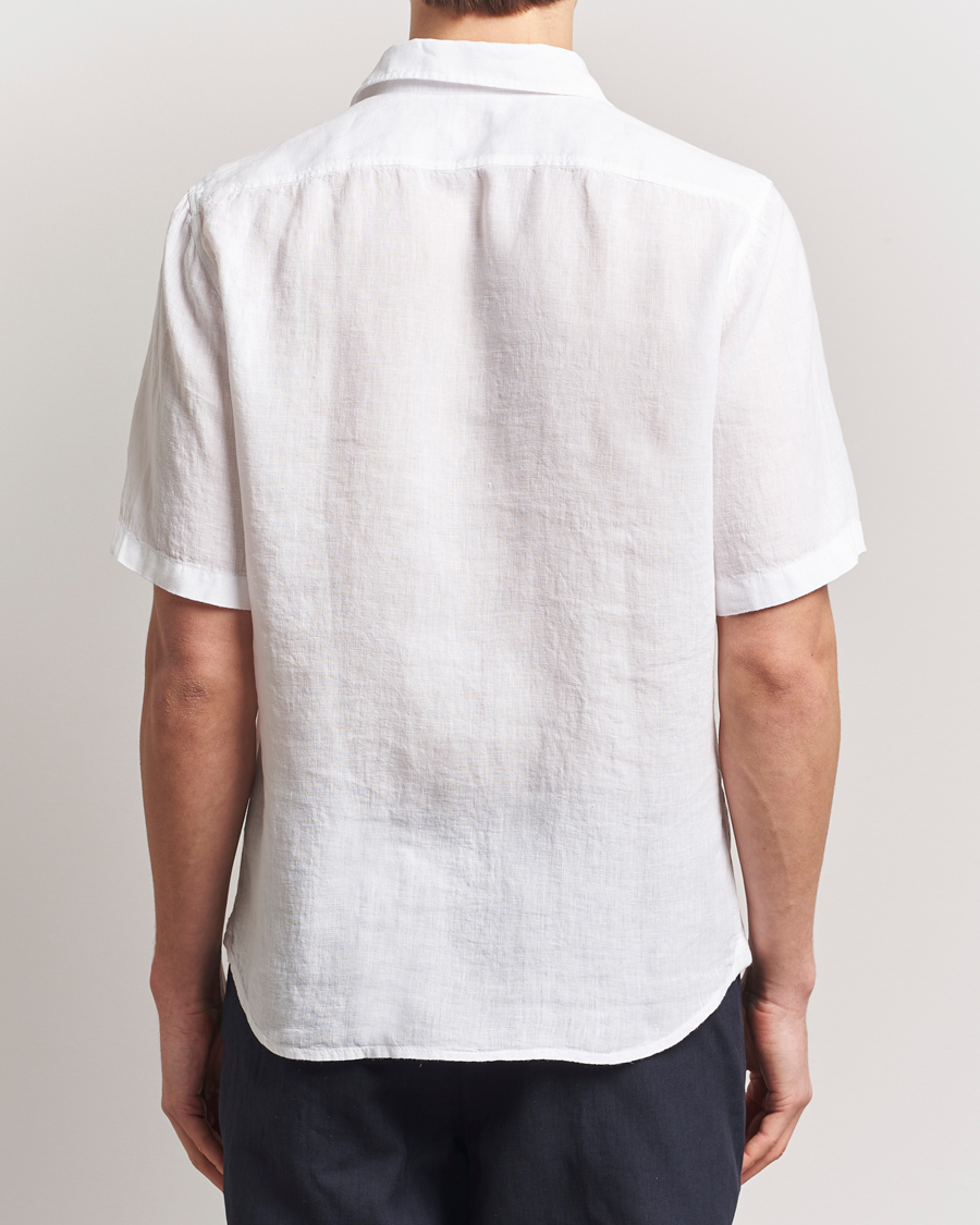 Hombres | Camisas | BOSS ORANGE | Rash Linen Short Sleeve Shirt White