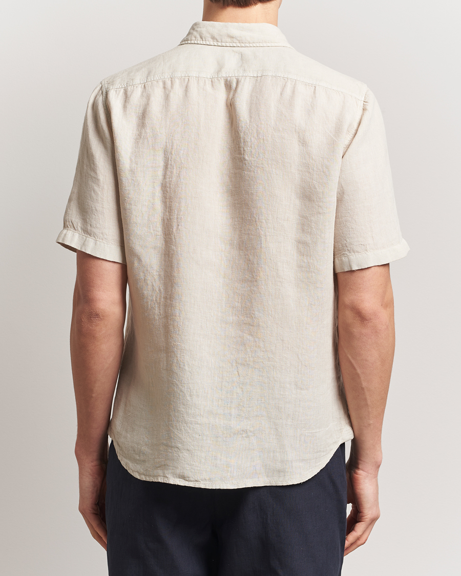 Hombres | Camisas | BOSS ORANGE | Rash Linen Short Sleeve Shirt Light Beige