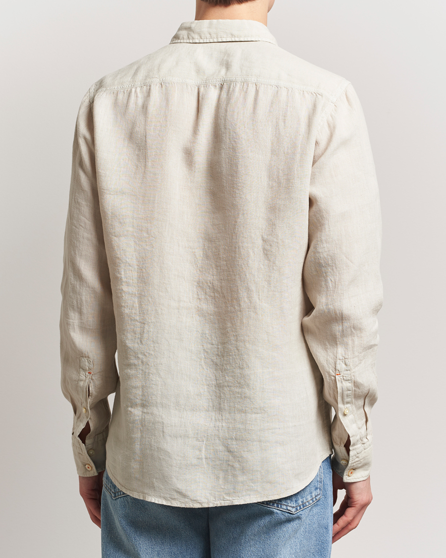 Hombres | Camisas | BOSS ORANGE | Relegant Linen Shirt Light Beige